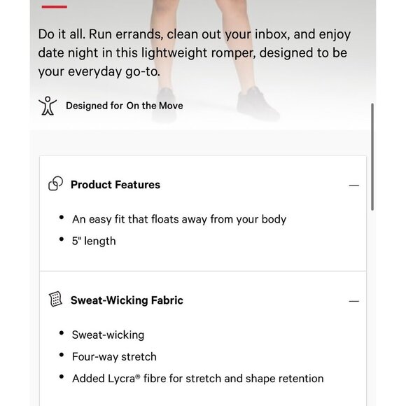 Lululemon Lightweight High-Neck Romper Black Size 8 A141 - Picture 3 of 11